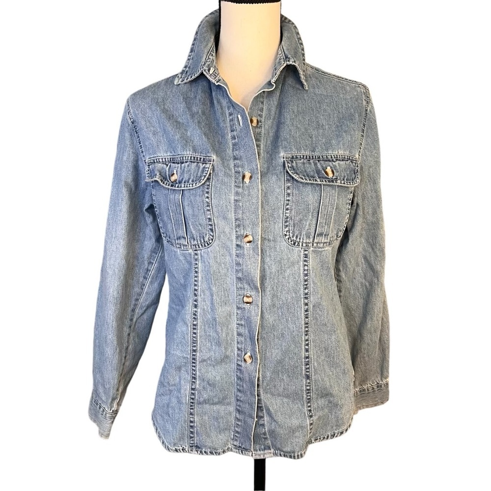 Vintage Route 66 Simple Denim Button Jacket Country Western Small